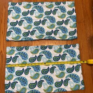 Handmade 2  Zipper Pillow Case Blue and Green